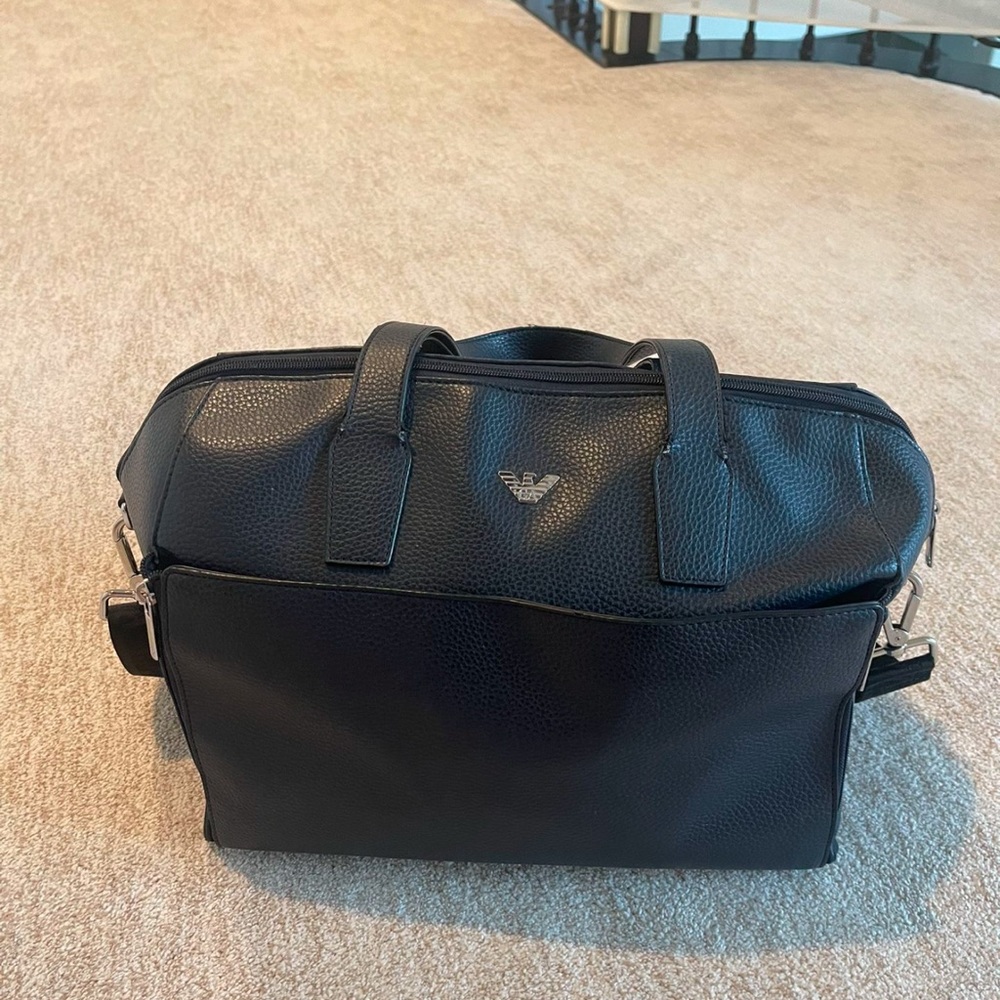 Emporio Armani leather diaper Bag
